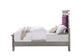 Varian - Twin Bed - Burgundy Velvet, Silver & Mirrored