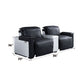 Misezon - Power Motion Recliner - Black Top Grain Leather & Aluminum