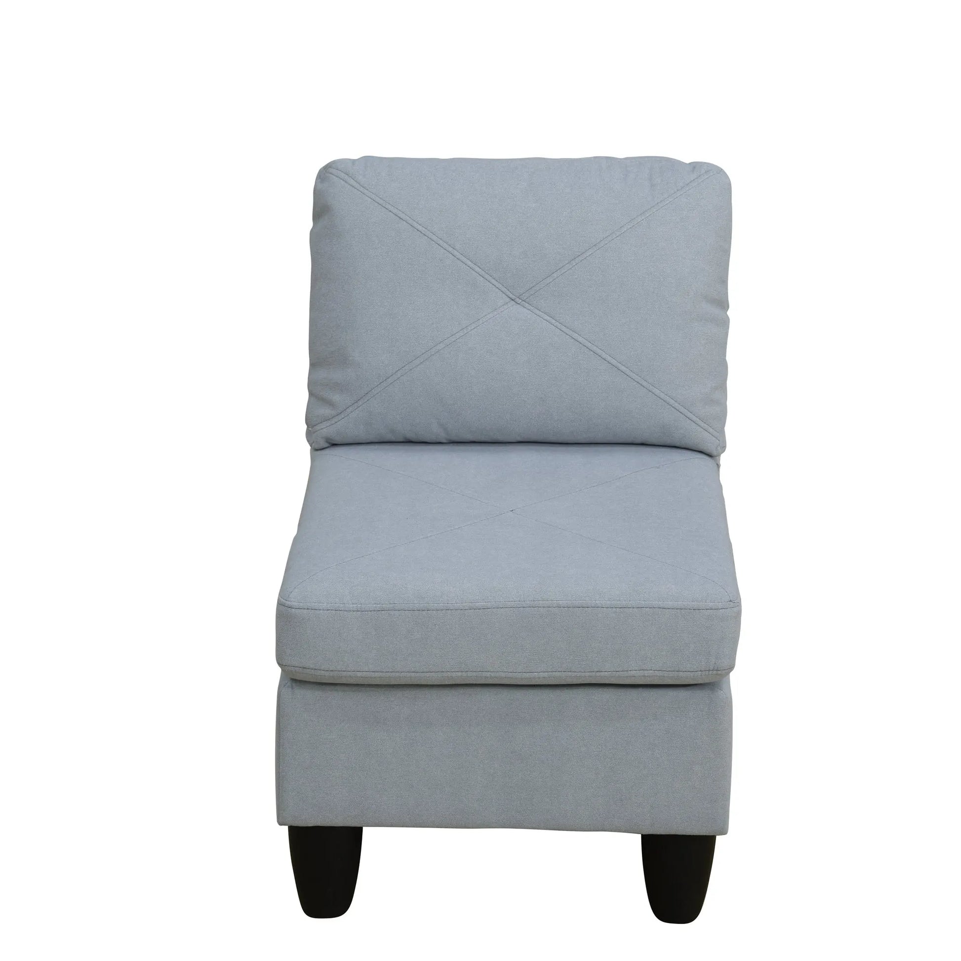 Ainehome Grey Flannel 4-Piece Modular Sofa Set