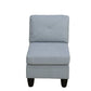 Ainehome Grey Flannel 4-Piece Modular Sofa Set