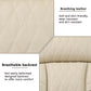 Ainehome Beige Leather Power Reclining Sectional Sofa with Smart Coffee Table & Reading Lamp