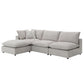 Marisa - Modular Left Facing Loveseat With 2 Pillows - Beige Boucle