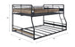Cordelia - Full/Queen Bunk Bed - Antique Oak, Sandy Black & Dark Bronze Hand-Brushed