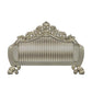 Sorina - Loveseat With 5 Pillows - Velvet, Fabric & Antique Gold