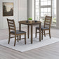 Damica - Side Chair (Set of 2) - Brown Synthetic Leather & Walnut