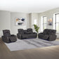 Wendell - Power Motion Loveseat With Console, Wireless Charger, Storage, USB & LED - Dark Gray