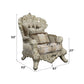Sorina - Chair With 2 Pillows - Velvet, Fabric & Antique Gold