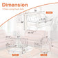 Ainehome Orange Faux Leather 3-Piece Combo Sofa and Chair Set