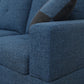 103.5-inch Blue linen L-shaped sectional sofa set — image 8