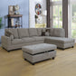 103.5-inch Grey linen L-shaped sectional sofa set — image 3