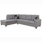 103.5-inch Grey linen L-shaped sectional sofa set — image 5