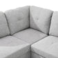 103.5-inch Grey linen L-shaped sectional sofa set — image 7
