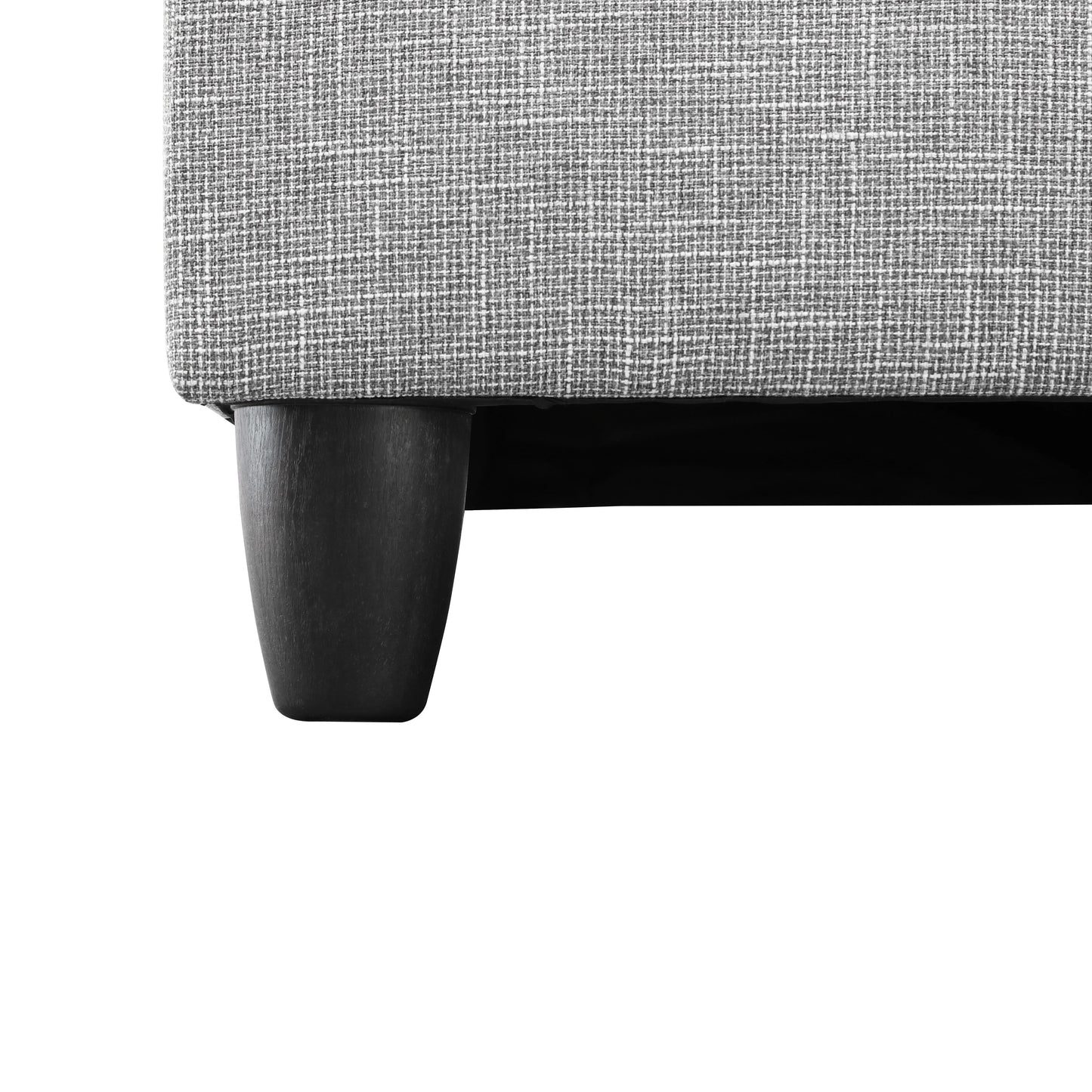 103.5-inch Grey linen L-shaped sectional sofa set — image 9