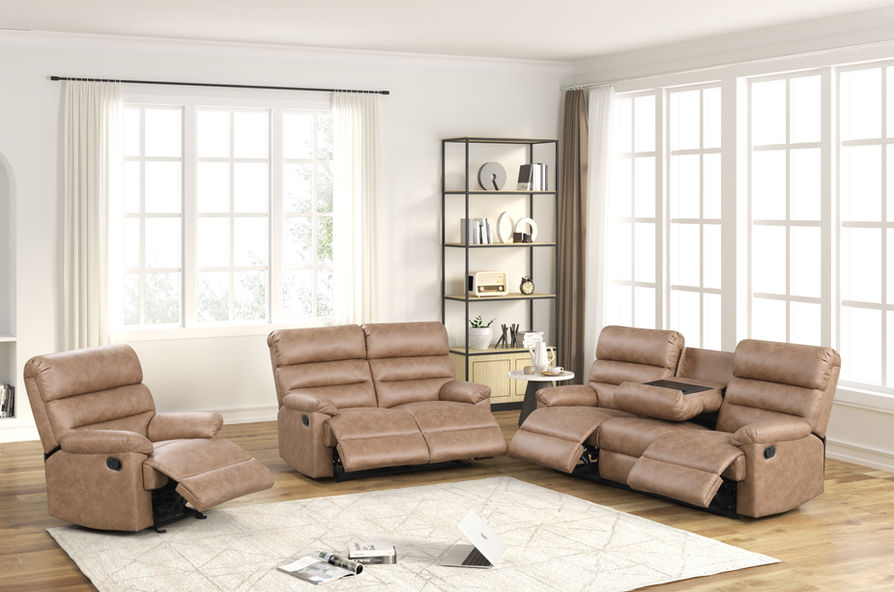 Albert 3-Piece Manual Reclining Set - Brown