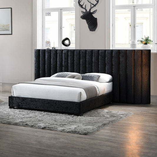 Rivas - Queen Bed - Black Fabric