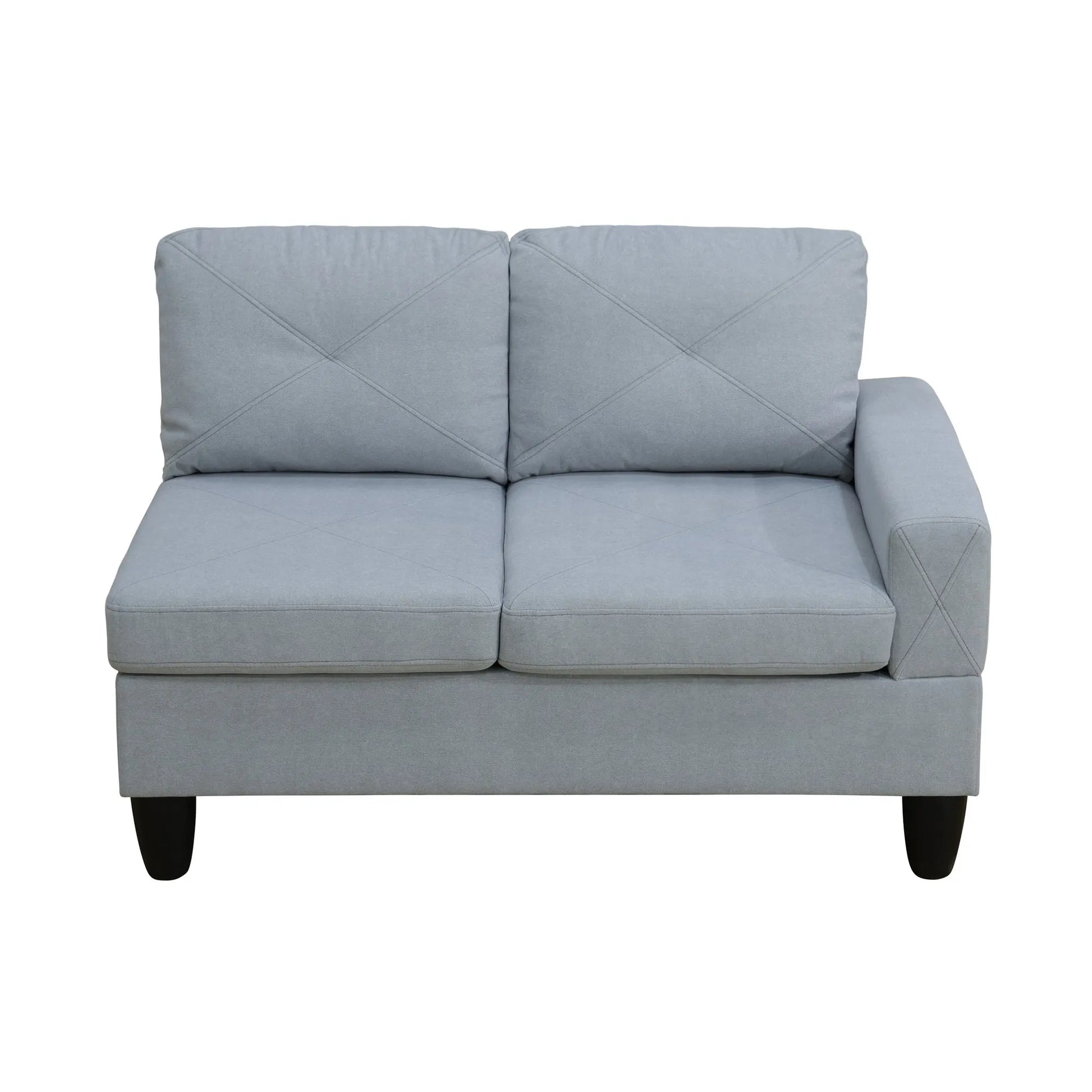 Ainehome Grey Flannel 4-Piece Modular Sofa Set