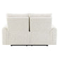 Lalisa - Power Motion Loveseat With USB Port - Cream Chenille
