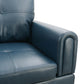 Ainehome 97" Wide Denim Faux Leather Living Room Sofa Set