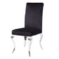 Fabiola - Side Chair (Set of 2) - Black Fabric & Stainless Steel