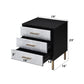 Myles - Nightstand - Black, Silver & Gold