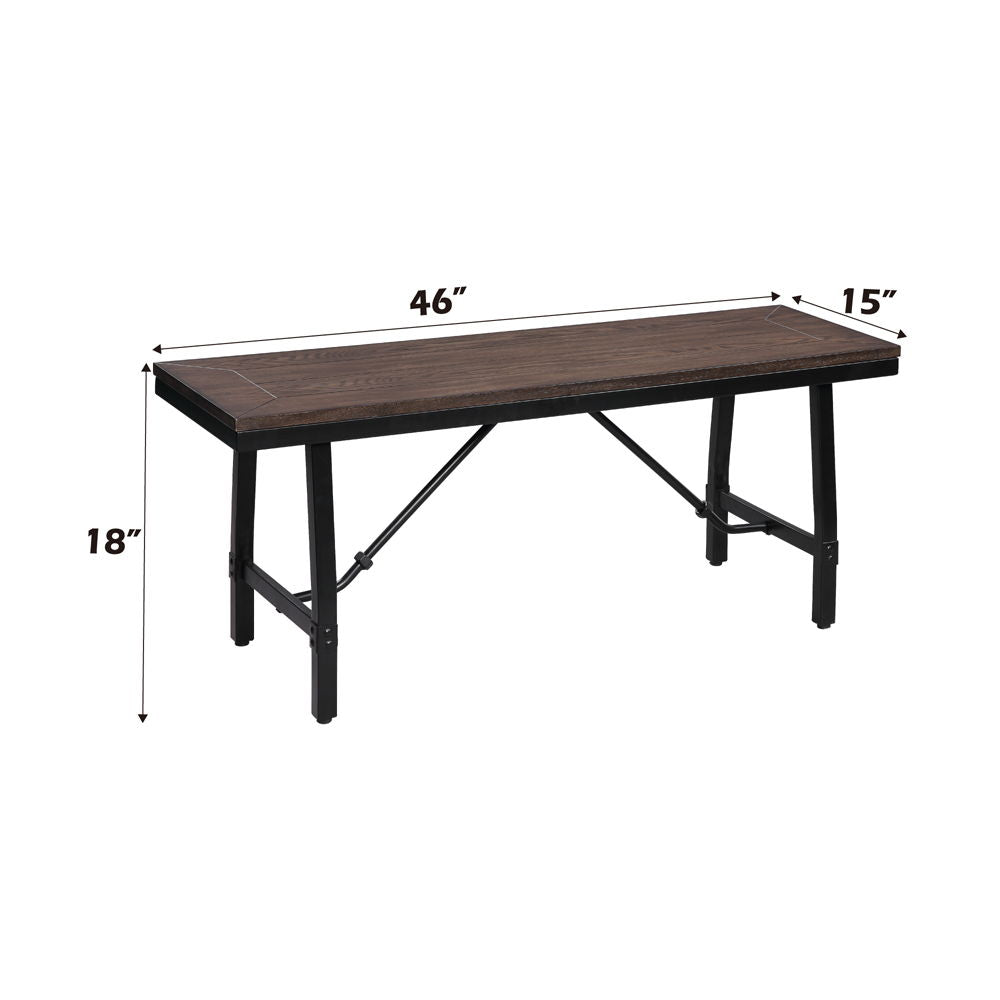 Mariatu - Bench - Oak & Black