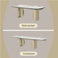 Cora - Dining Table - Ceramic Top & Golden Champange