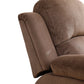 Ainehome Cinema 3-Piece Plush Brown Microfiber Reclining Sofa Set