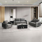 Wenona - Loveseat - Gray Velvet
