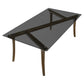Danzel - Dining Table With Glass Top - Vintage Oak
