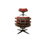 Gandy - Chair & Ottoman - Antique Red Top Grain Leather