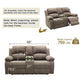 Ainehome Cinema 3-Piece Peanut Color Textured Reclining Sofa Set