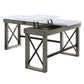 Talmar - Writing Desk With Lift Top - Marble Top & Weathered Gray