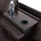 Ainehome 97.5" Wide Brown Synthetic Leather L-Shaped Living Room Sectional Sofa Set