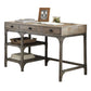 Gorden - Writing Desk - Weathered Oak & Antique Silver