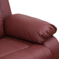 Ainehome Cinema 3-Piece Red Faux Leather Manual Reclining Sofa Set