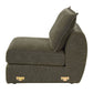 Leighton - Modular Armless Chair With 1 Pillow - Green Chenille