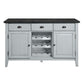 Lanton - Server - Natural Marble & Antique White