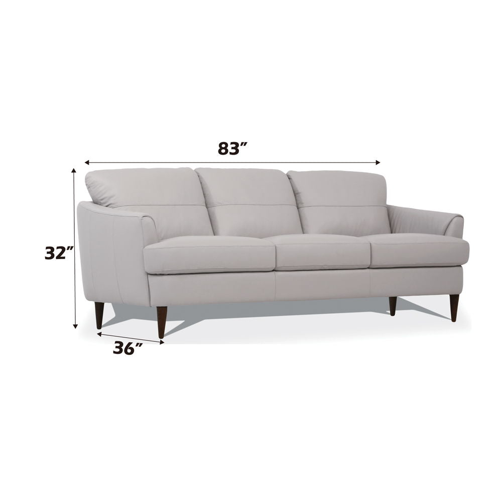 Helena - Sofa - Pearl Gray Leather
