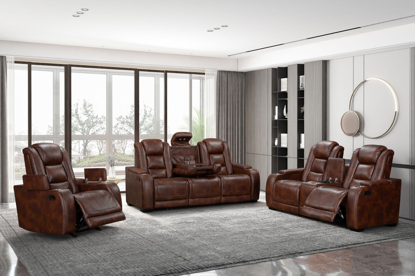 Chester - Reclining Console Loveseat