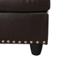 Ainehome 97.5" Wide Brown Synthetic Leather L-Shaped Living Room Sectional Sofa Set
