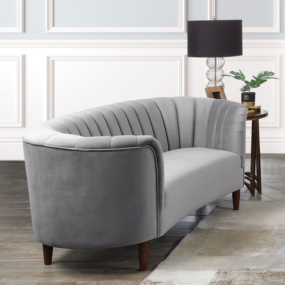 Millephri - Loveseat - Gray Velvet