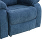 Ainehome Cinema 3-Piece Blue Fabric Manual Reclining Sofa Set