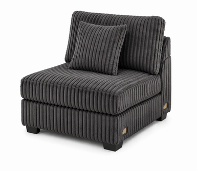 Bazoka Armless Chair - Charcoal