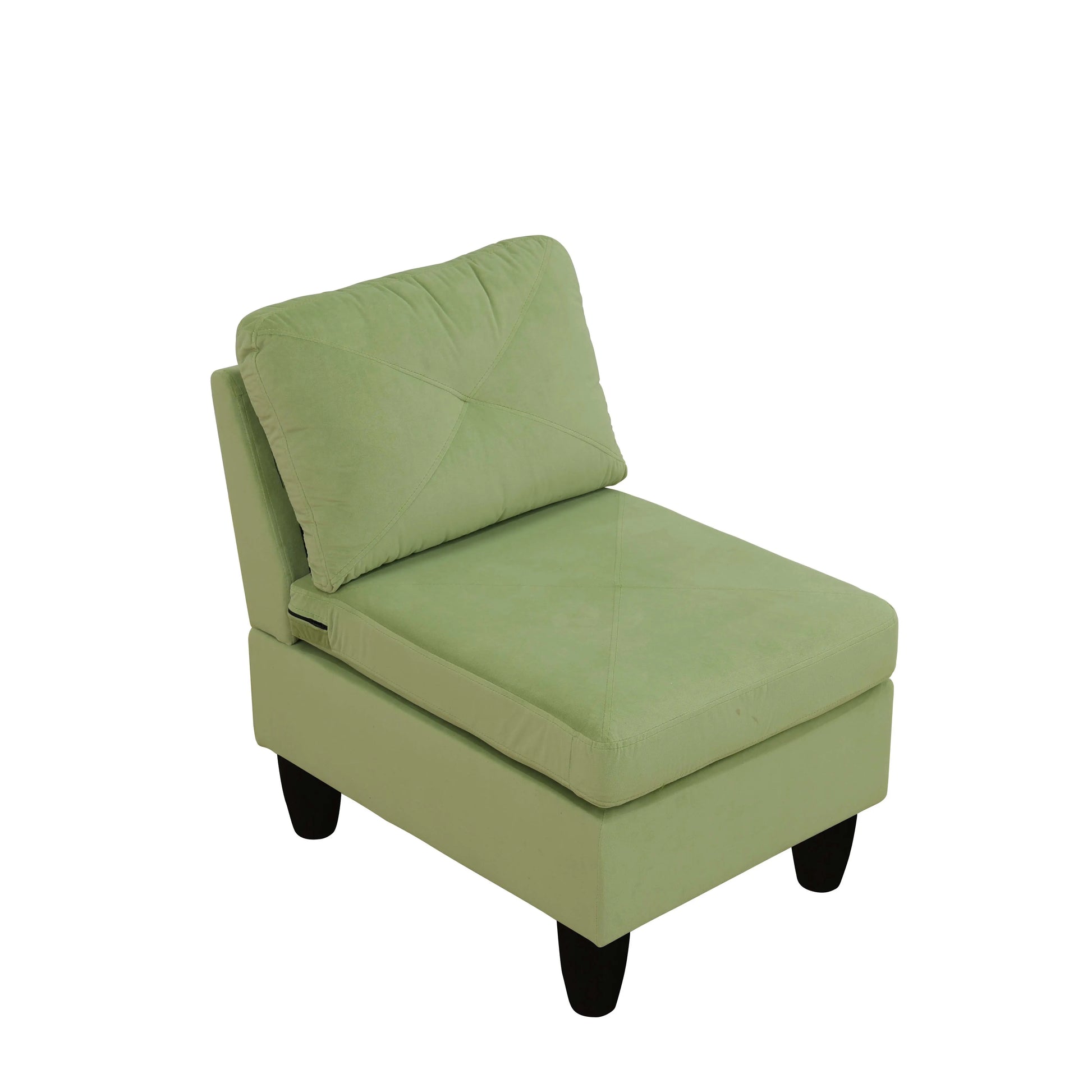 Ainehome Apple Green Flannel 4-Piece Modular Sofa Set