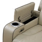 Ainehome Beige Leather Power Reclining Sectional Sofa with Reading Lamp