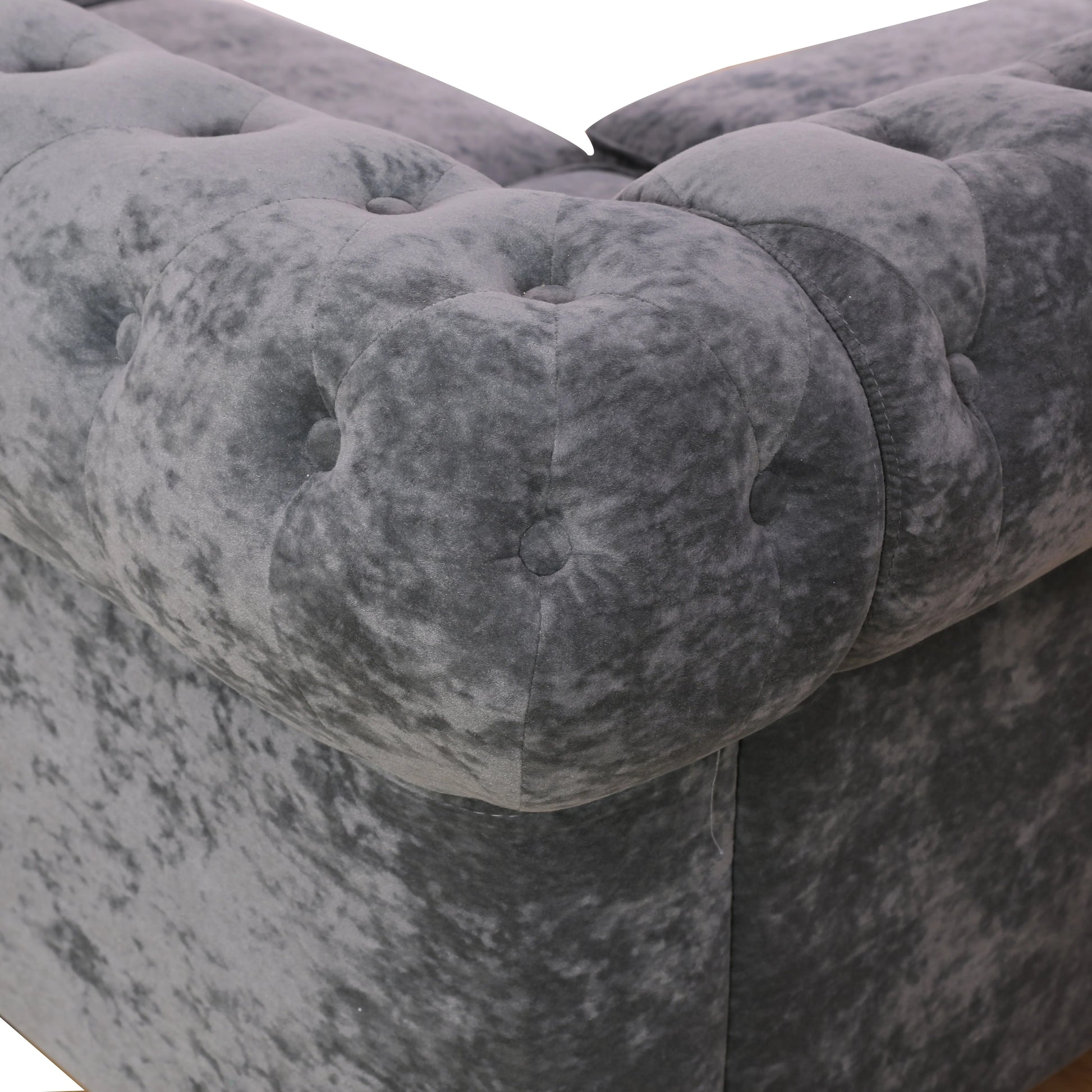 Ainehome Dark Gray Flannelette 2-Piece Sofa Set with Handcrafted Design
