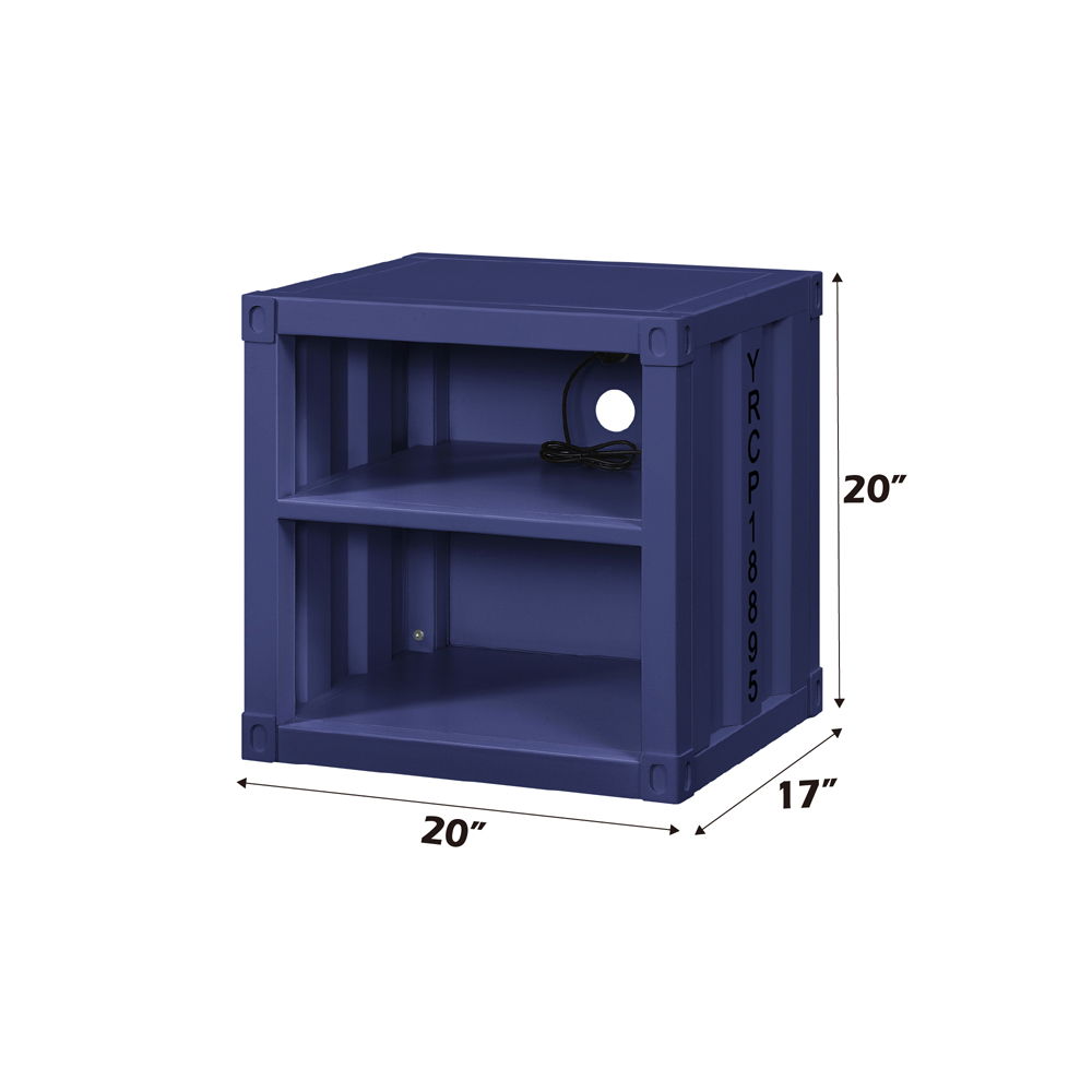 Cargo - Nightstand With USB - Blue