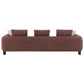Mardi - Sofa With 6 Pillows - Maroon Tweed