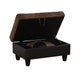 Ainehome Brown Flannel & PVC Modular Storage Ottoman