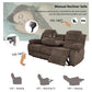Ainehome Cinema 3-Piece Plush Brown Microfiber Reclining Sofa Set